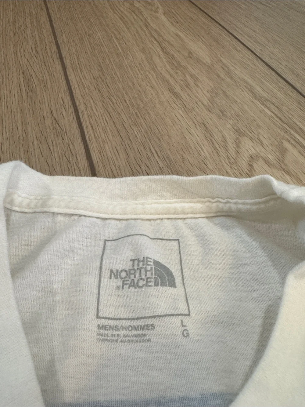 The North Face Shirt Mens L White Logo Graphic Tee Outdoor Hike Explore